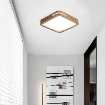 The Range Modern Wood Effect LED Ceiling Light