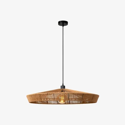 The Range Yunkai Cottage Pendant Light Light Wood - Black / 70cm
