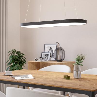 The Range Eglo Codriales Modern Black LED Oval Pendant Light WBS - Black