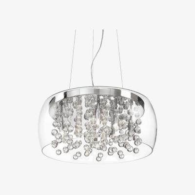 The Range Audi 8 Light Blown Glass Bubbles Ceiling Pendant - Chrome