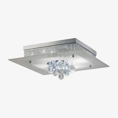 The Range Tabitha Flush Ceiling 4 Light Polished Chrome, Crystal - Polished Chrome