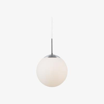 The Range Cafe 25cm Globe Pendant Ceiling Light White, E27 - White