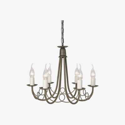 The Range Minster 6 Light Chandelier Black, Gold Finish, E14 - Black