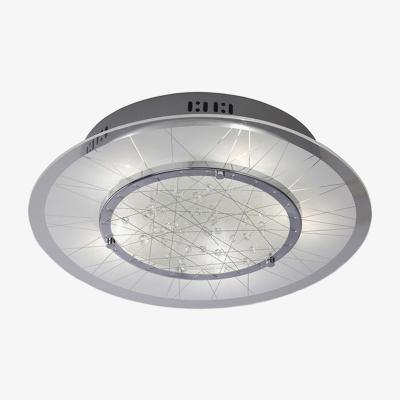 The Range Lindon Flush Ceiling Round 5 Light Polished Chrome, Glass, Crystal - Polished Chrome