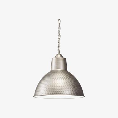 The Range Missoula 1 Light Dome Ceiling Pendant Light Pewter, E27 - Pewter / 34.3cm