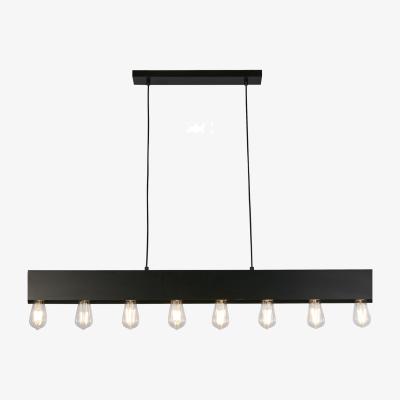 The Range Piano 8 Light Diner Bar Pendant - Black