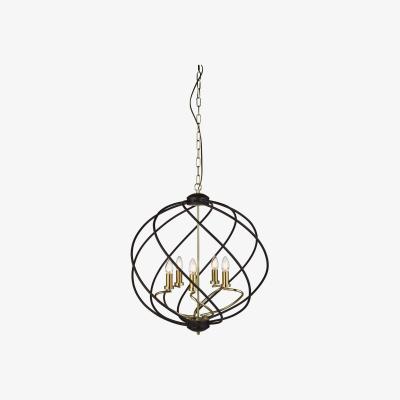 The Range Hauga Matt Black and Dark Bronze 5Lt Pendant  - Black