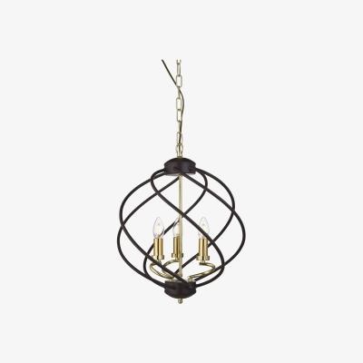 The Range Bronte Matt Black Dark Bronze 3Lt Pendant - Black