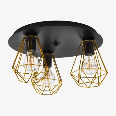 The Range EGLO Tarbes 2 Blackbrass Ceiling Light - Yellow