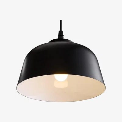 The Range Livingandhome E27 Metal Lampshade Ceiling Pendant Light - Black