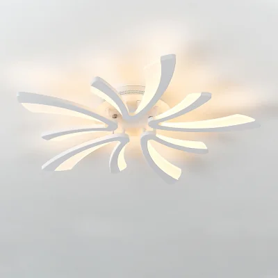 The Range Unique LED Semi Flush Ceiling Light - White