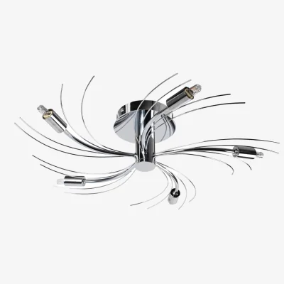 The Range Swirl 5lt Flush Ceiling Light - Polished Chrome Plate