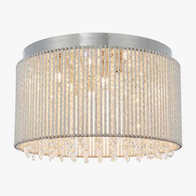 The Range Galina 10 Light Flush Light Chrome Plate  Clear Crystal, G9 - Chrome Plate