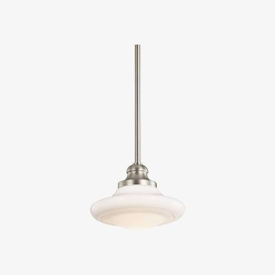 The Range Keller 1 Light Small Ceiling Duo-Mount Pendant Brushed Nickel, E27 - Brushed Nickel