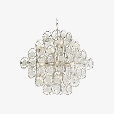 The Range Positano 14 Light Ceiling Pendant Polished Nickel Plate  Clear Crystal - Polished Nickel Plate & Clear Crystal