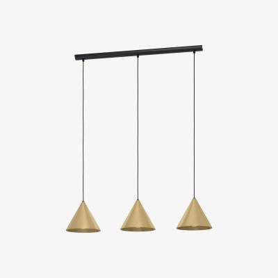 The Range Eglo Narices Art-Deco Brass 3 Light Pendant - black