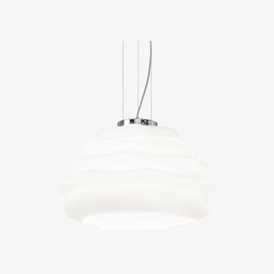 The Range Karma 1 Light Dome Ceiling Pendant - White