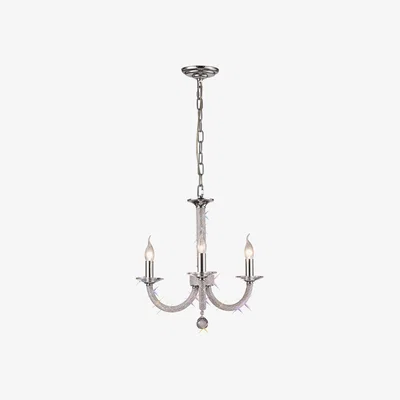 The Range Elena Ceiling Pendant Chandelier 3 Light Polished Chrome, Crystal - Polished Chrome