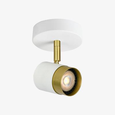 The Range CGC ORIO White Brushed Gold Single Adjustable Ceiling Spot Light - white