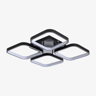 The Range 4 Light Square Adjustable LED Ceiling Light with Remote Control - Black