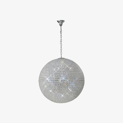The Range Ava Globe Ceiling Pendant 12 Light Polished Chrome, Crystal - Polished Chrome