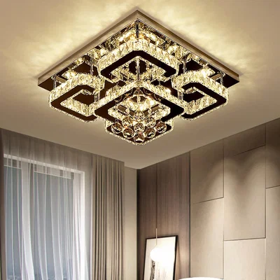 The Range 5 Heads Crystal LED Flush Mount Ceiling Light - Dimmable