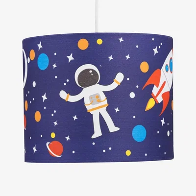 The Range Space Rocket 25cm Easy Fit Ceiling Light Shade - Blue
