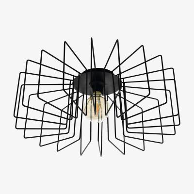 The Range EGLO Tremedal Modern Black Wireframe Ceiling Light - Black