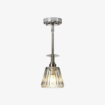 The Range Agatha 1 Light Ceiling Pendant Light Brushed Nickel IP44, G9 - Brushed Nickel