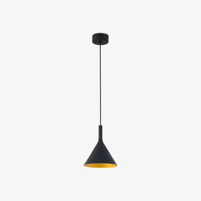 The Range Pam LED Dome Ceiling Pendant Light - Black / 16.5cm