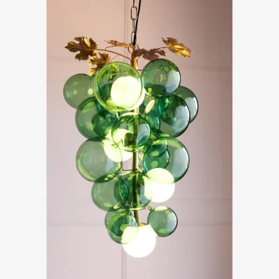 Rockett St George Green Grapevine Glass Ceiling Light