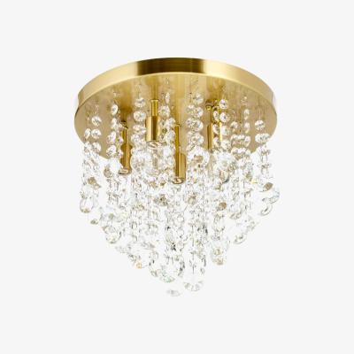The Range Turin 6 Light Bathroom Circular Semi Flush - Satin Brass