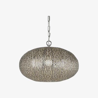 The Range Riva Shiny Nickel Fretwork Pendant - Nickel