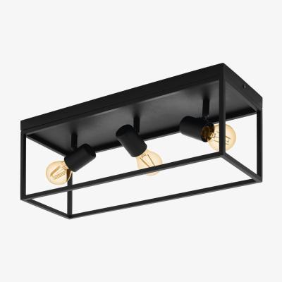 The Range EGLO Silentina 3-Light Black Ceiling Light - Black