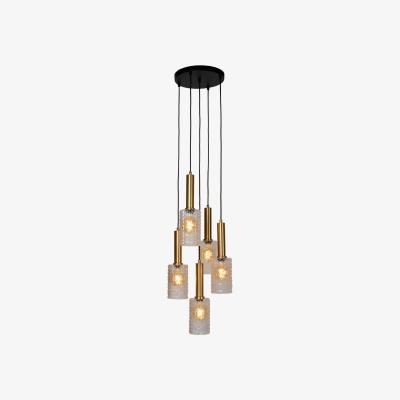 The Range Coralie Classic Cluster Pendant Light Transparant - Brass