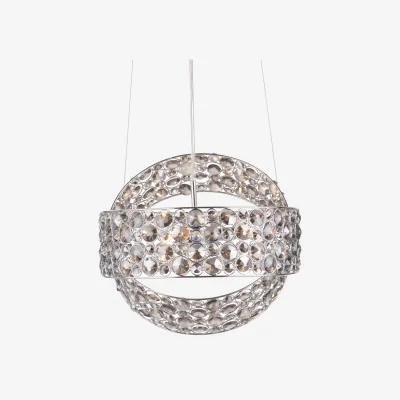 The Range Sewanee 3 Light Pendant Smoked Crystal Polished Chrome