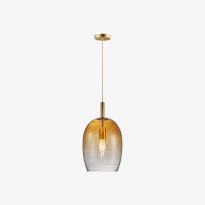 The Range Uma 23cm Dome Pendant Ceiling Light Amber, E27 - Amber