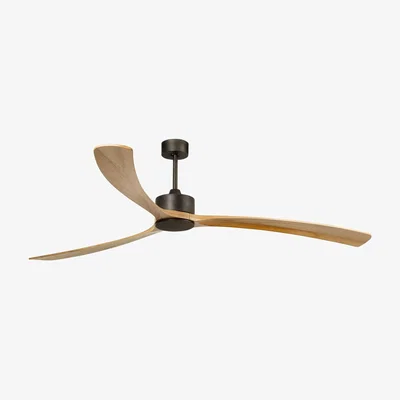 The Range Kauai Designer Brown 3 Blade Ceiling Fan - Dark Brown