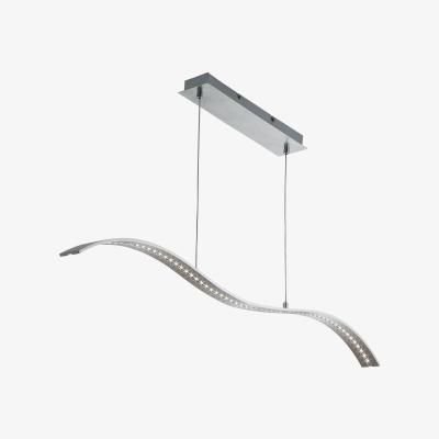 The Range Cancun Satin Silver Bar Pendant  - Silver