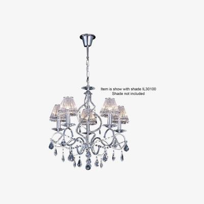 The Range Torino Ceiling Pendant Chandelier 5 Light Polished Chrome, Crystal - Polished Chrome