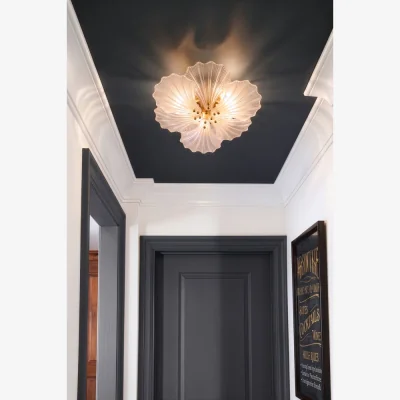 Rockett St George Stunning Glass Shell Flush Ceiling Light