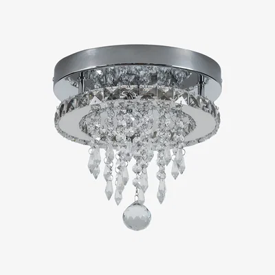 The Range Modern and Stylish Crystal Ceiling Light with Droplets - Silver