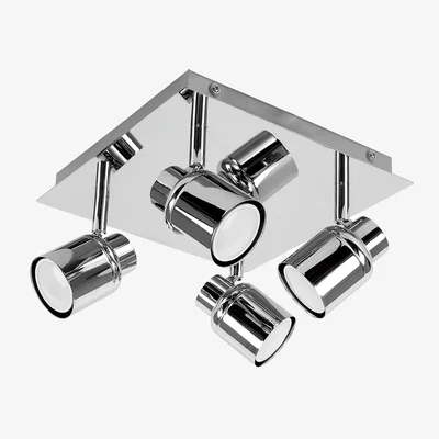 The Range Modern 4 Way Silver Straight Bar Ceiling Light Spotlight - Silver