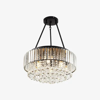 The Range Modern 6 Light E14 Pendant Light - Black & Transparent
