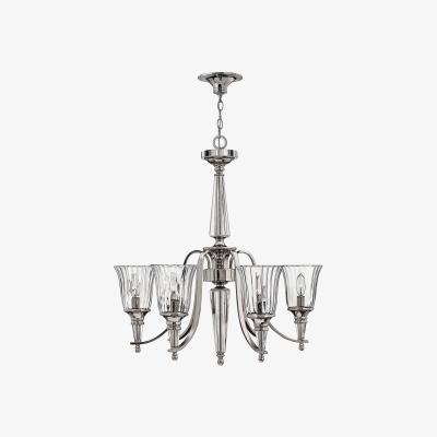 The Range Chandon 6 Light Multi Arm Chandelier Sterling Finish, E14 - Sterling