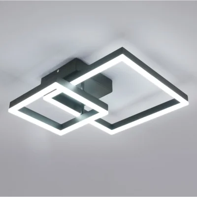 The Range Ceiling Light Black Square - Black