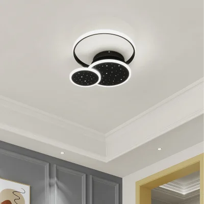 The Range Geometric ring design LED Ceiling Light - Black