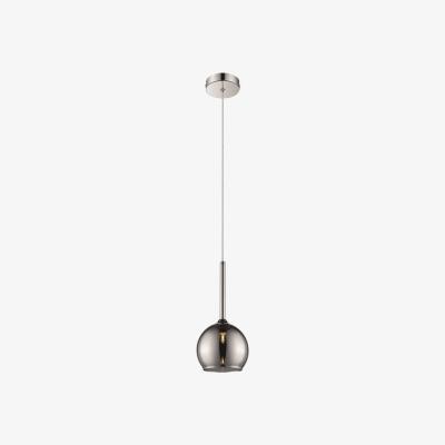 The Range Spring Dome Ceiling Pendant Chrome with Glass Shade, G9 - Chrome