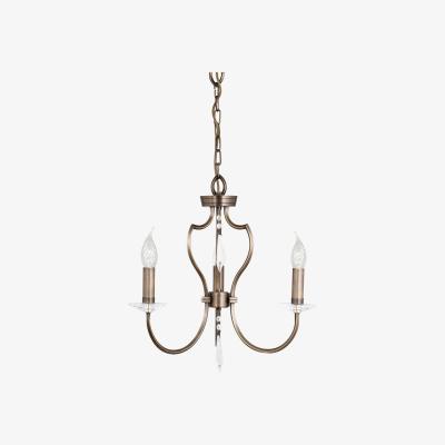 The Range Pimlico Chandelier 3 Light Dark Bronze Finish, E14 - Dark Bronze