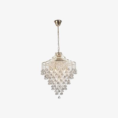 The Range Inina Ceiling Pendant 7 Light E14 French Gold, Crystal - French Gold